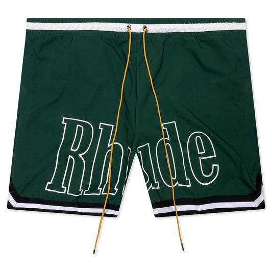Logo Basketball Swim Short - Forest Green/Black/White