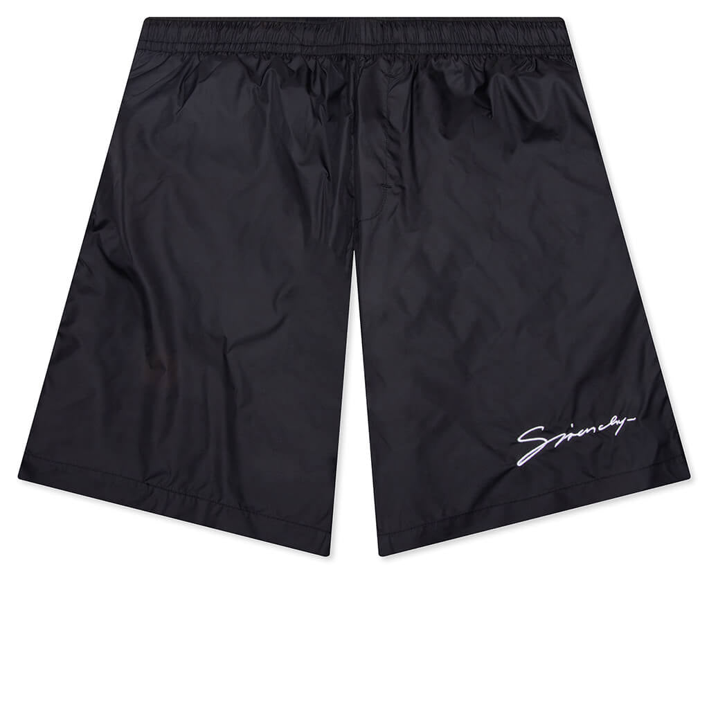 Signature Logo Swim Shorts - Black/White