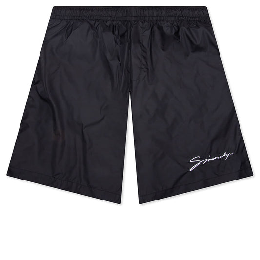 Signature Logo Swim Shorts - Black/White