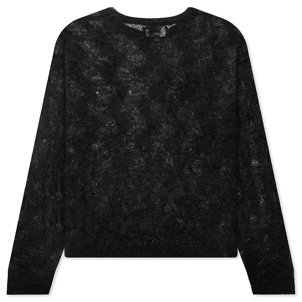 Loose Knit Cross Cable - Black