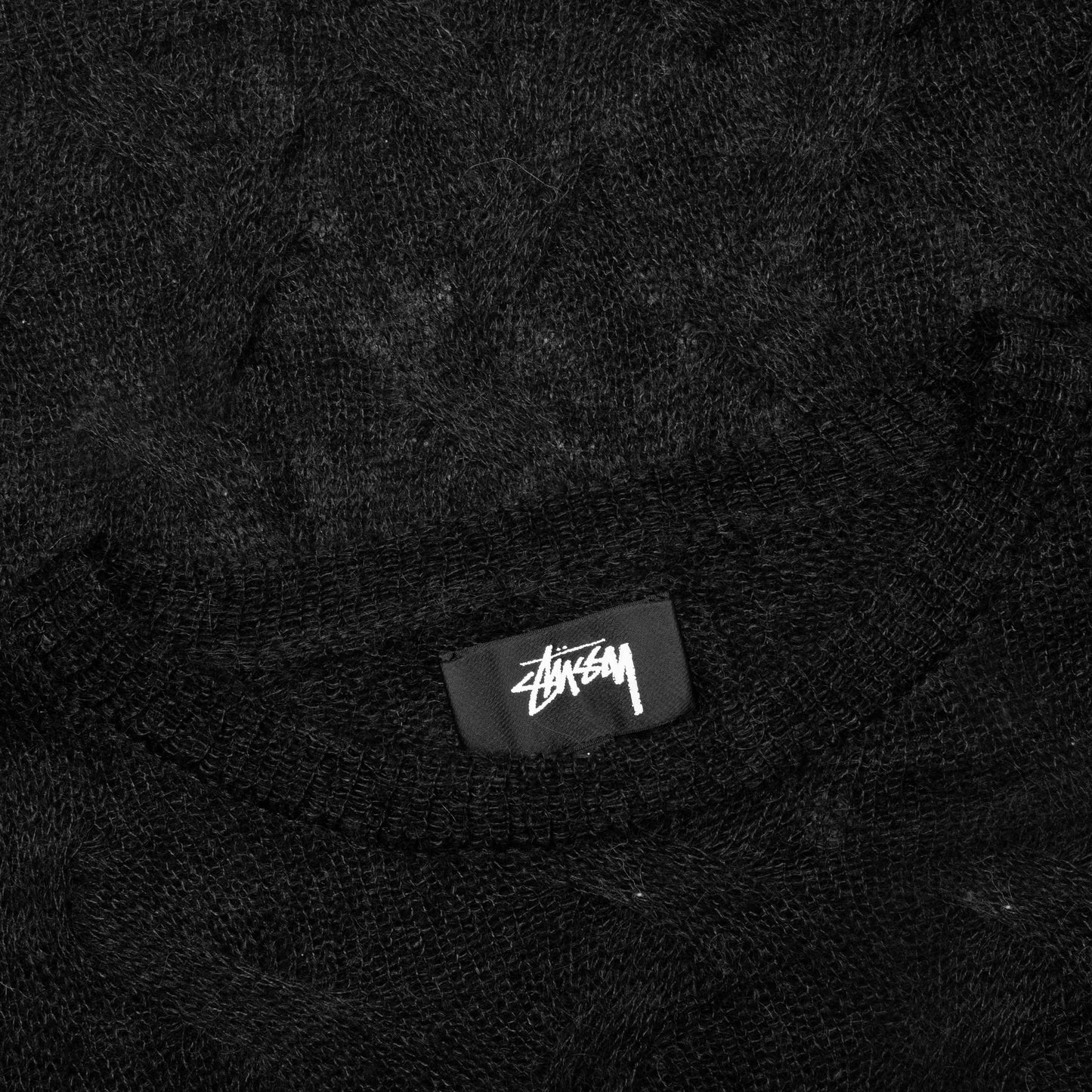 Loose Knit Cross Cable - Black