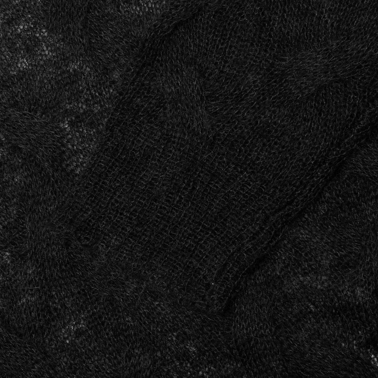 Loose Knit Cross Cable - Black
