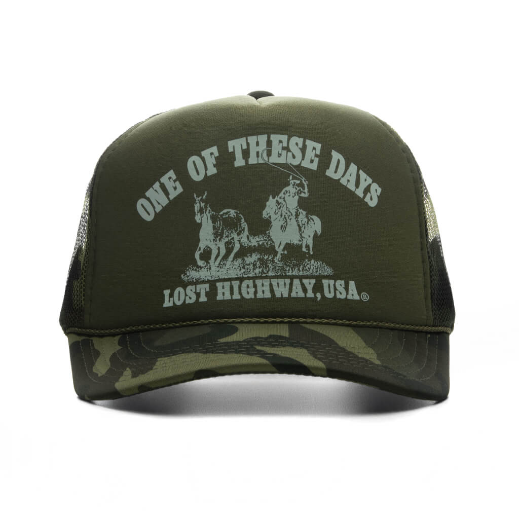 Lost Highway Trucker - Dark Green Camo