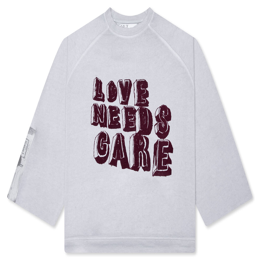 Love Needs Care Crewneck - Light Blue