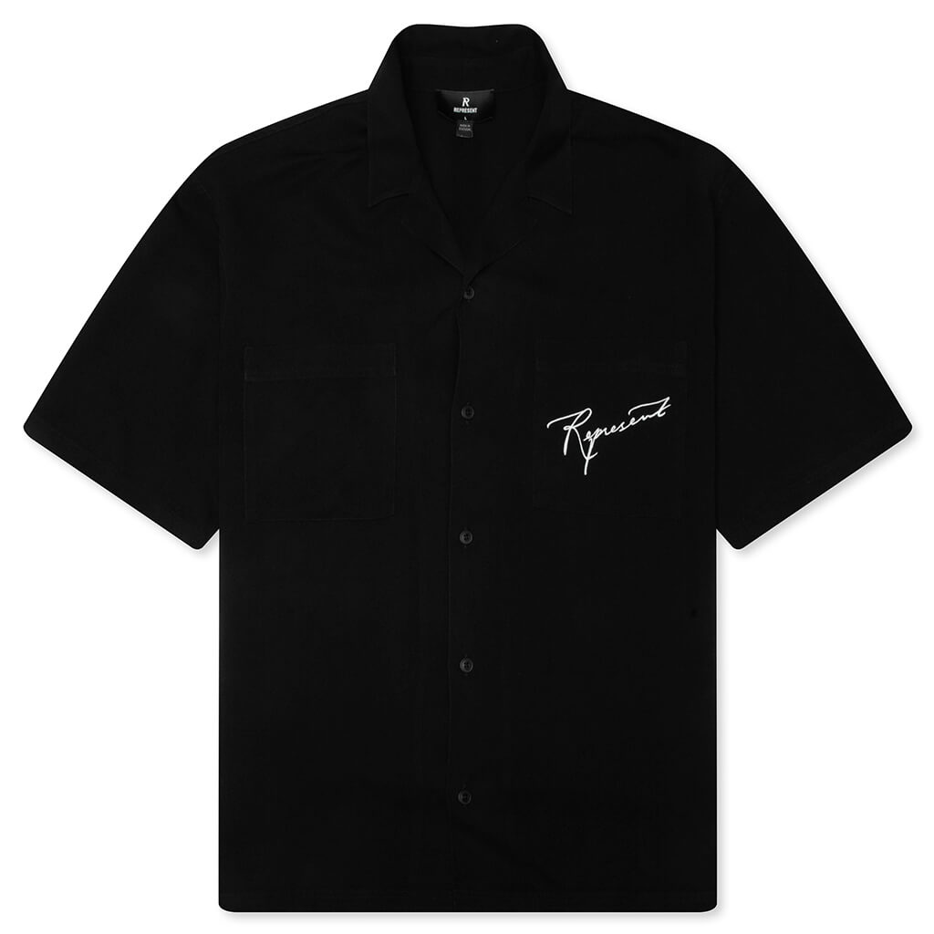Love And Kisses Resort Shirt - Jet Black