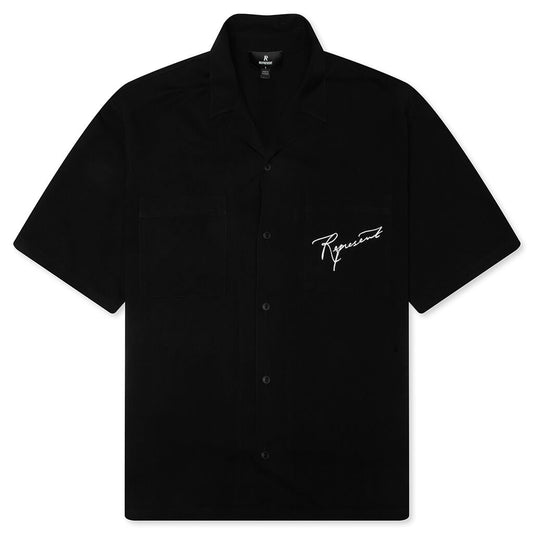 Love And Kisses Resort Shirt - Jet Black