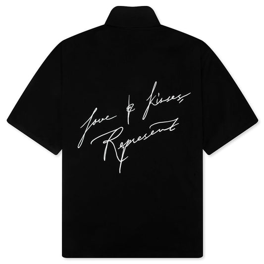 Love And Kisses Resort Shirt - Jet Black