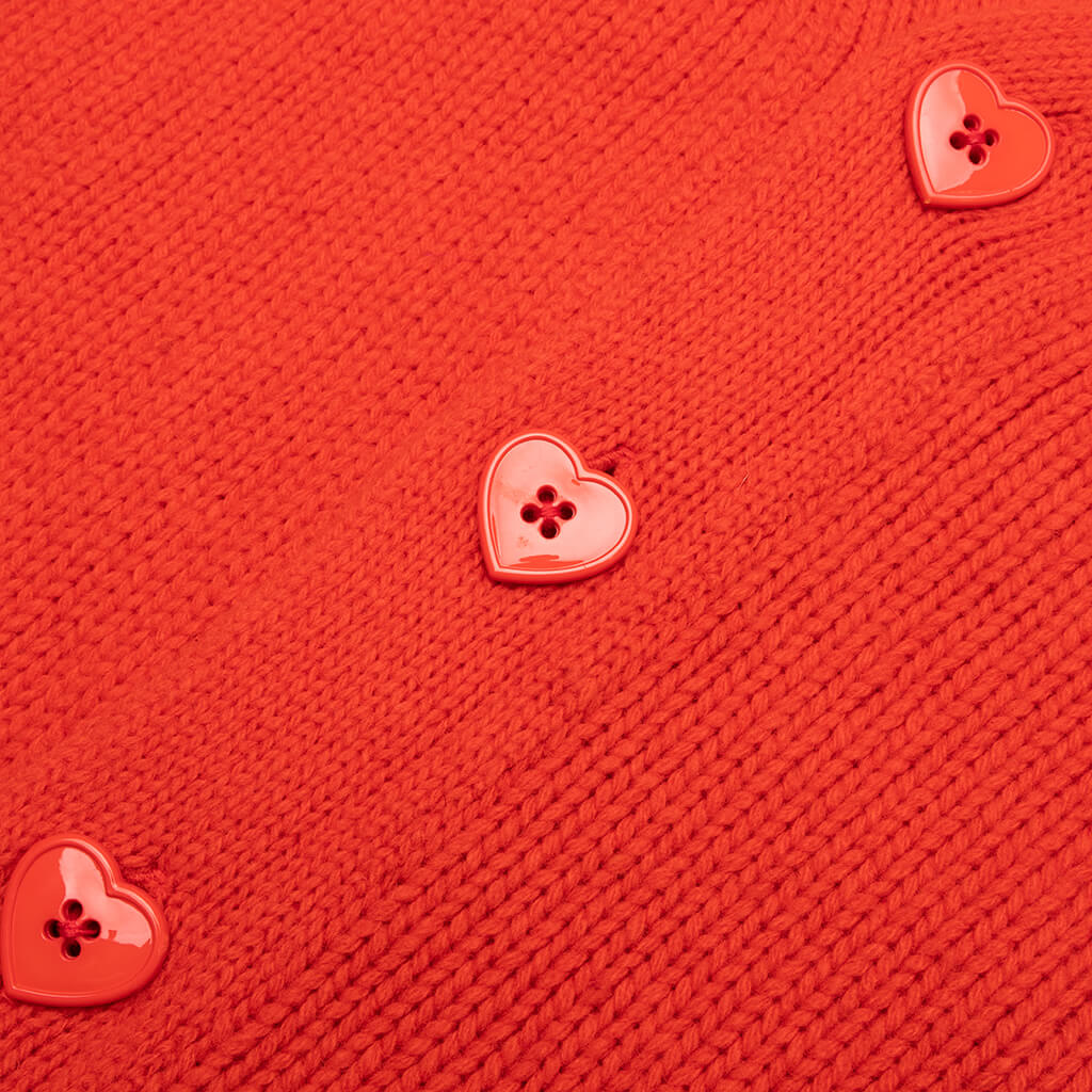 Low Gauge Knit Cardigan - Orange