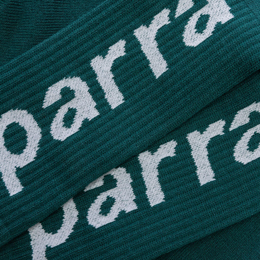 Lower Case Crew Socks - Pine Green