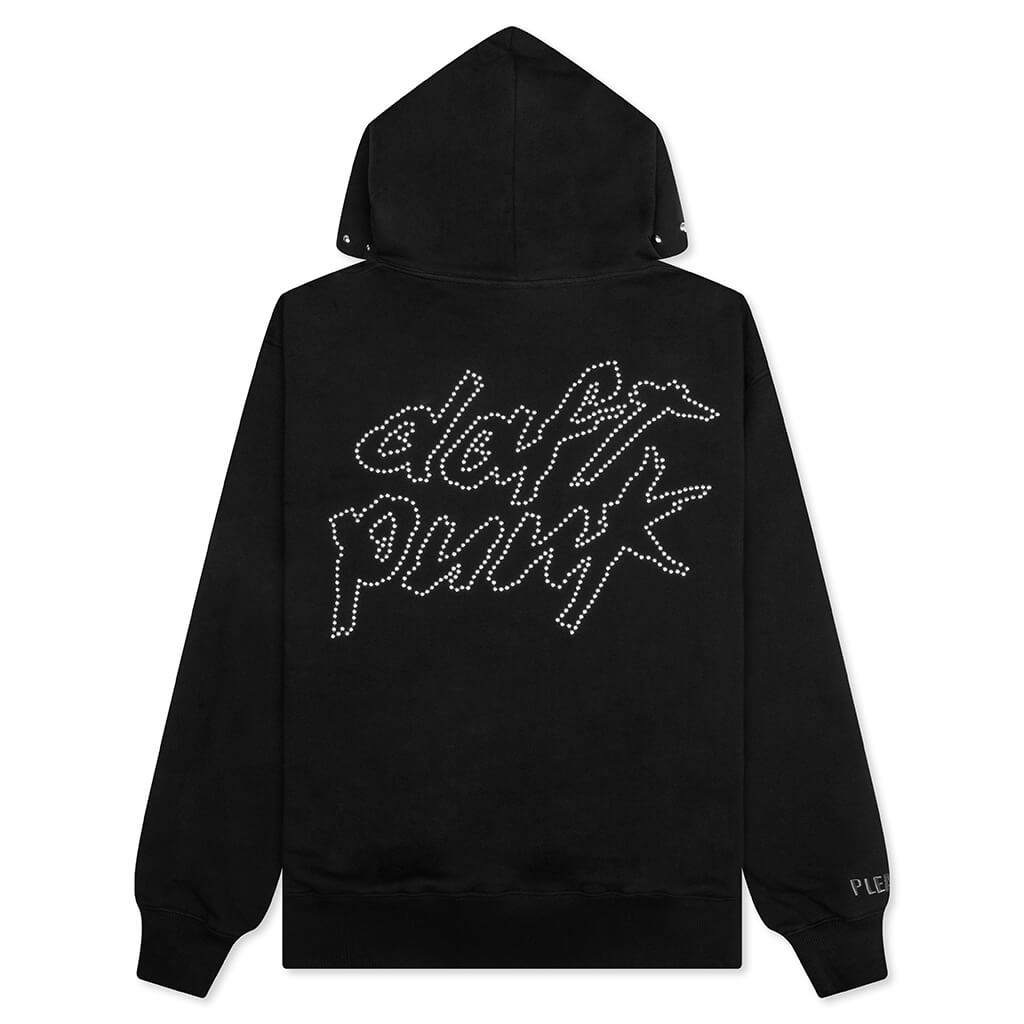 Lucky Studded Hoodie - Black