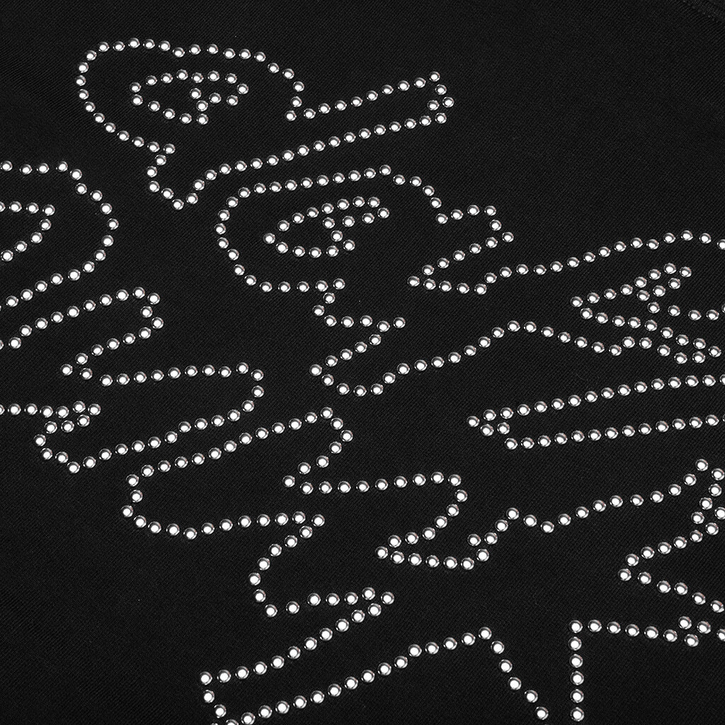 Lucky Studded Hoodie - Black