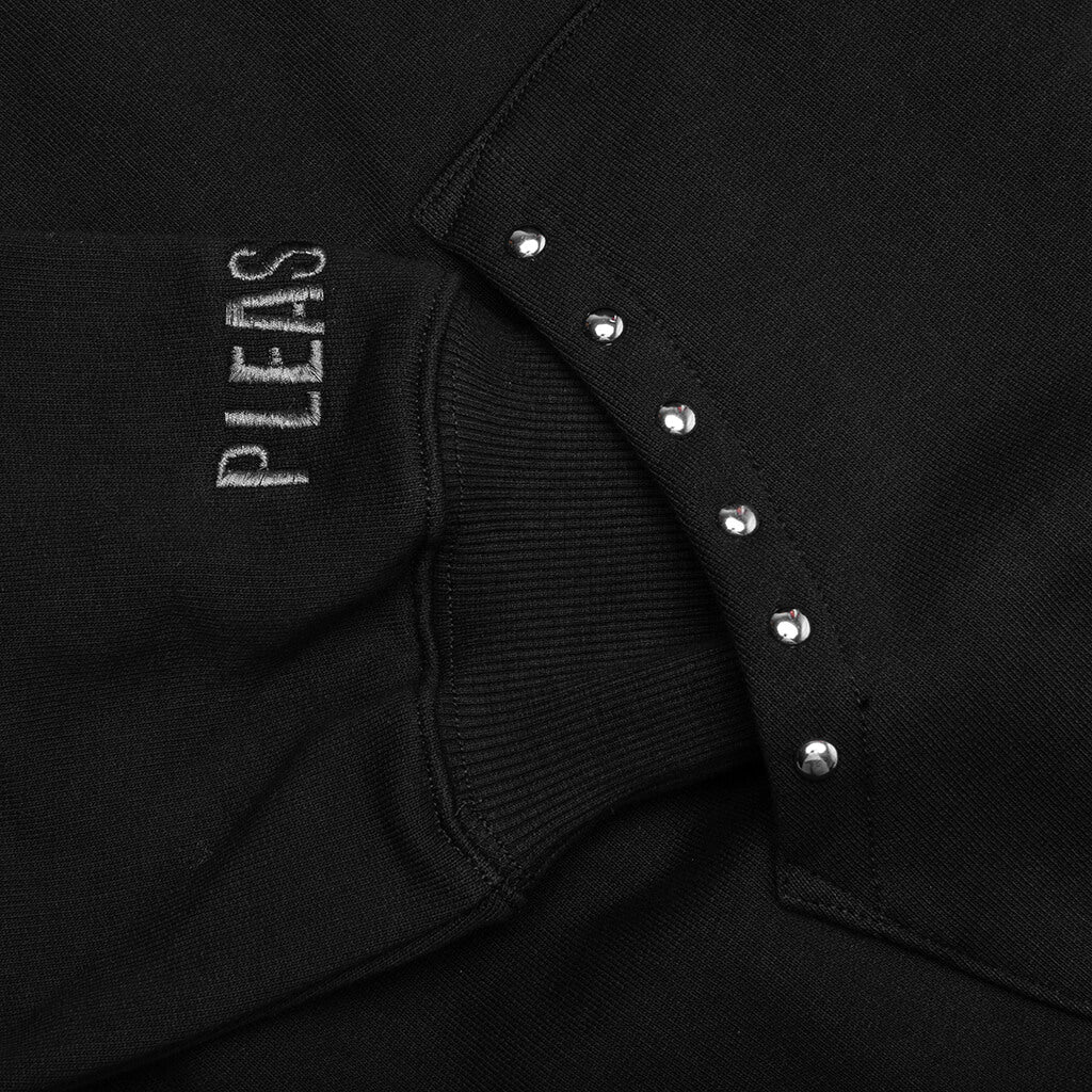 Lucky Studded Hoodie - Black