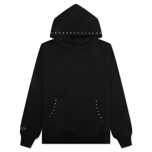 Lucky Studded Hoodie - Black