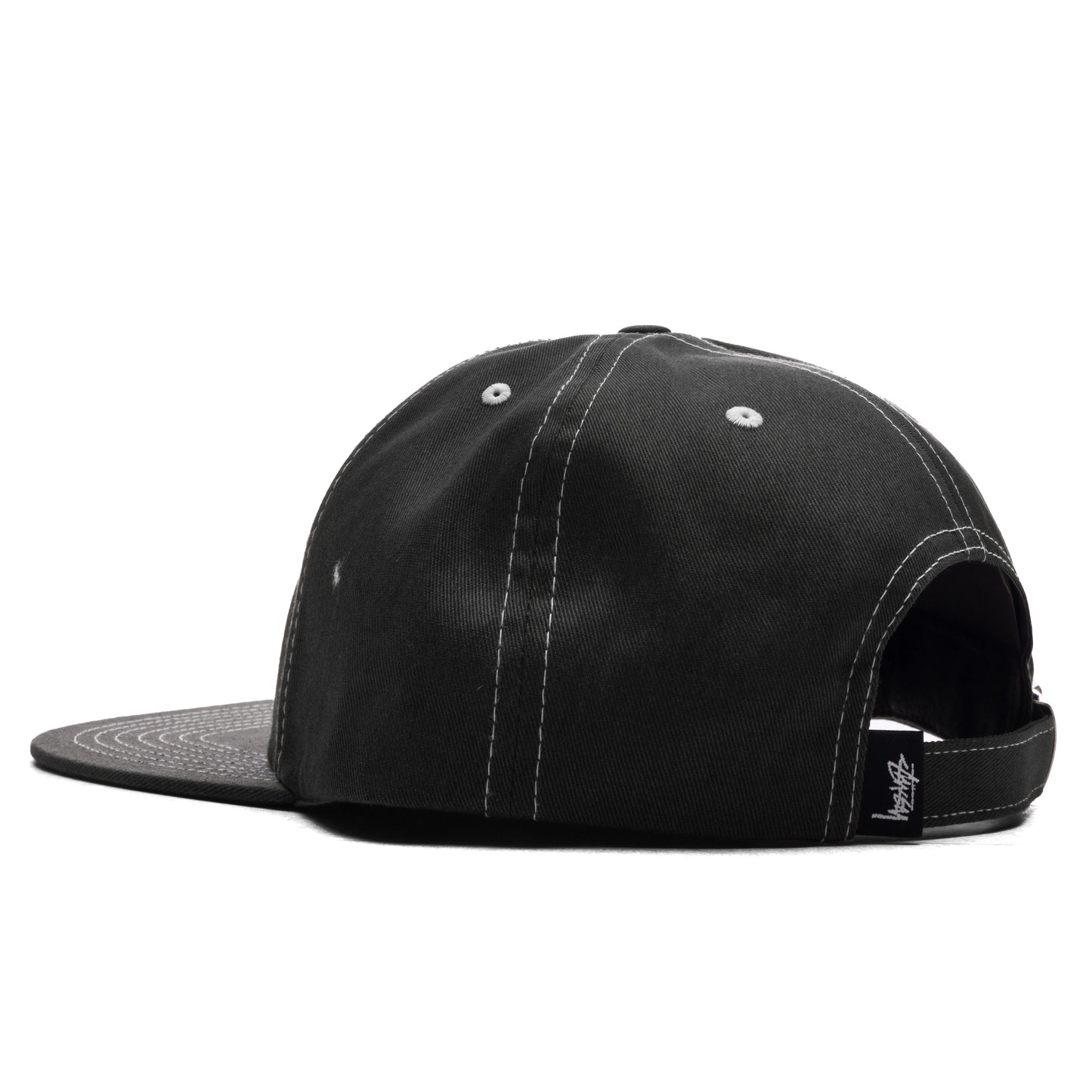 Mid International Crown Strapback Cap - Black