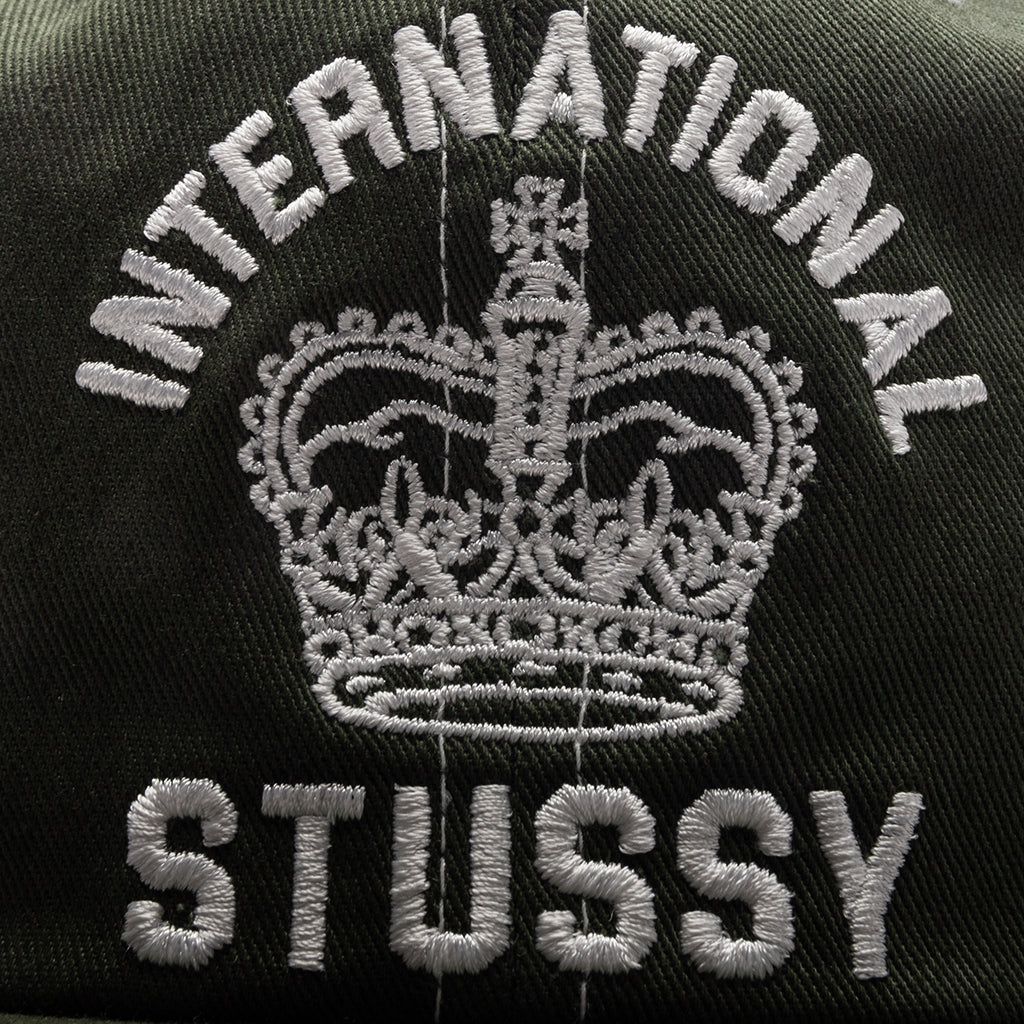Mid International Crown Strapback Cap - Dark Olive