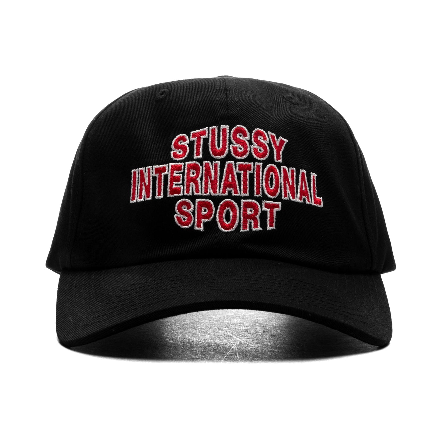 Mid International Sport Strapback Cap - Black