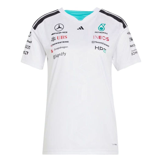 (WMNS) adidas x Mercedes AMG Petronas Formula 1 Team Driver Jersey Asia Sizing 'White' KF0163