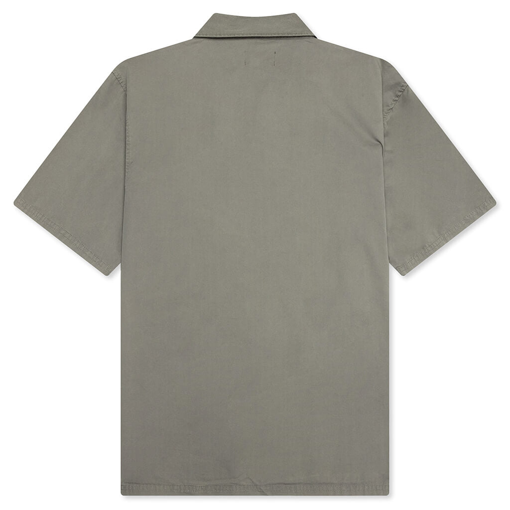 Script Camp Collar Shirt - Washed Khaki