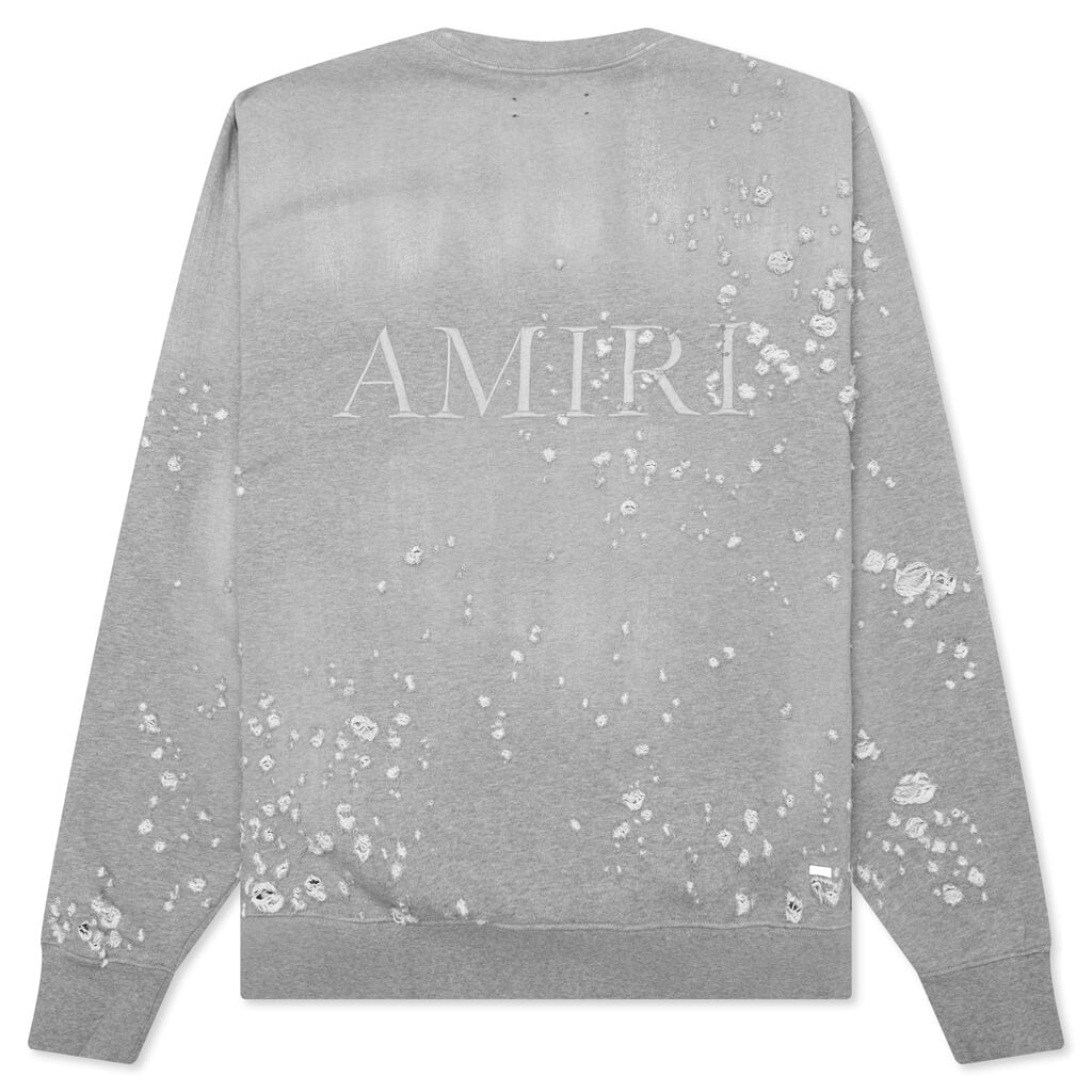 Ma Shotgun Embroidered Crew - Grey