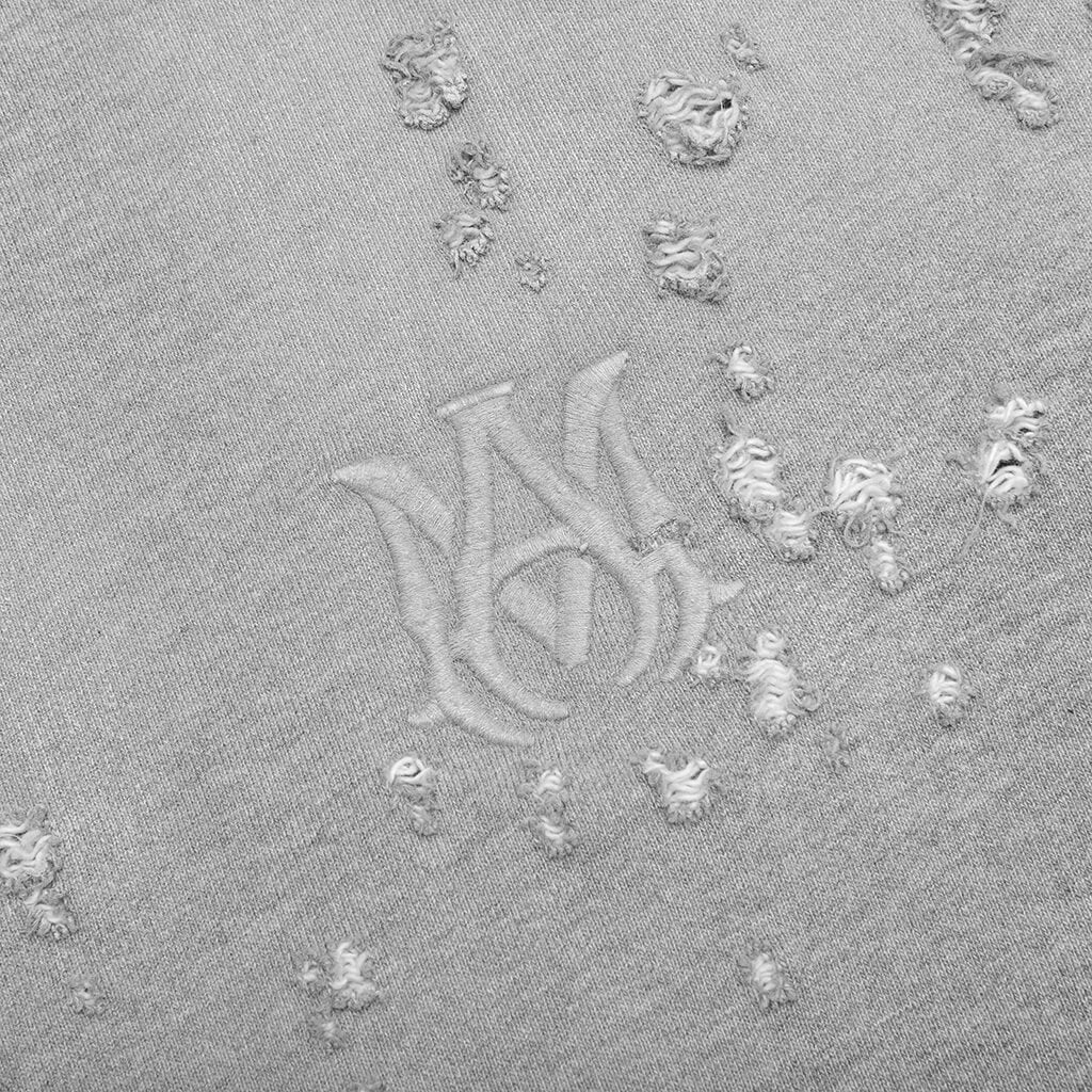 Ma Shotgun Embroidered Crew - Grey