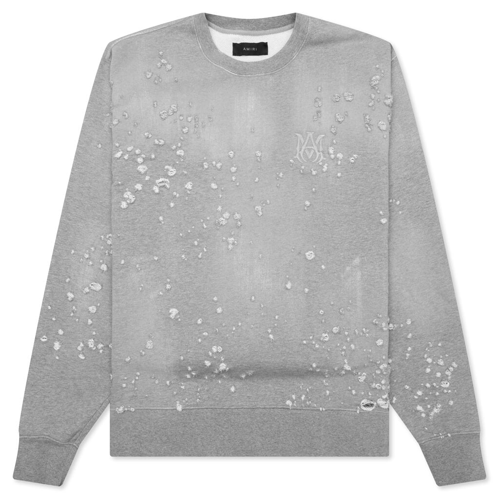 Ma Shotgun Embroidered Crew - Grey