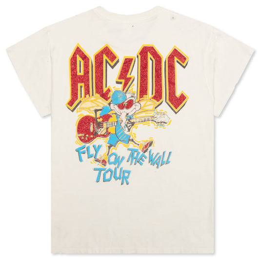 AC/DC Fly on the Wall Crew Tee - Off White