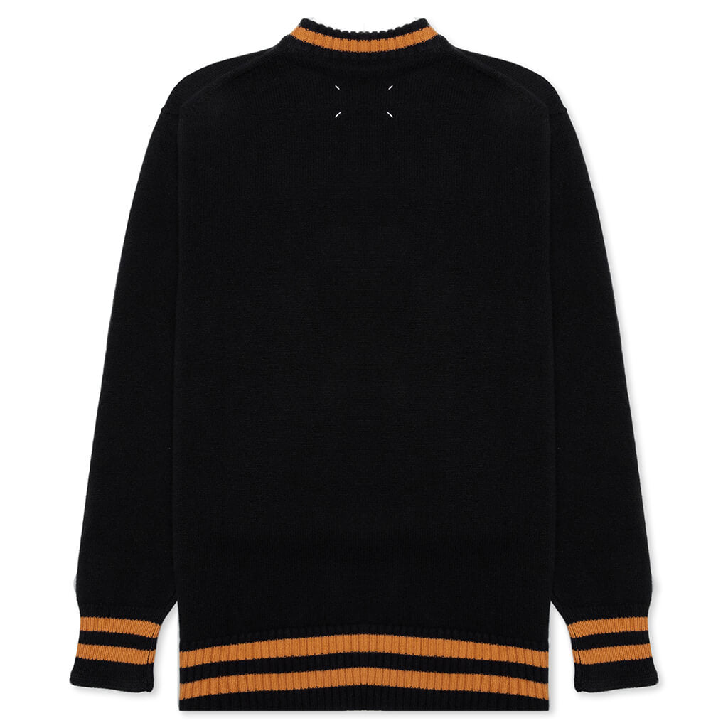 Stripped Pullover - Navy/Orange Stripes