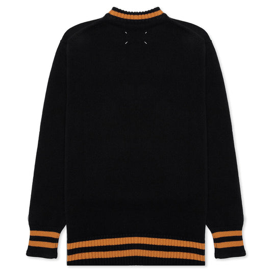 Stripped Pullover - Navy/Orange Stripes