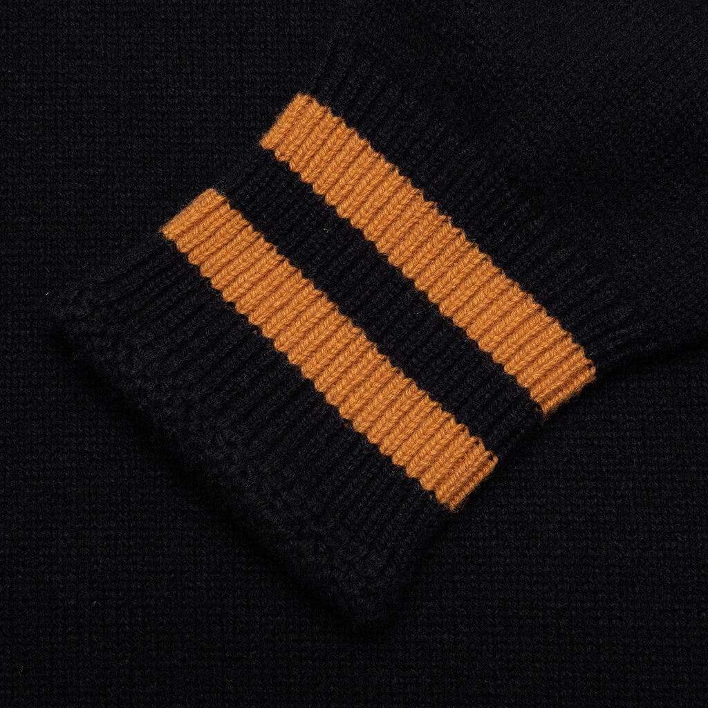 Stripped Pullover - Navy/Orange Stripes