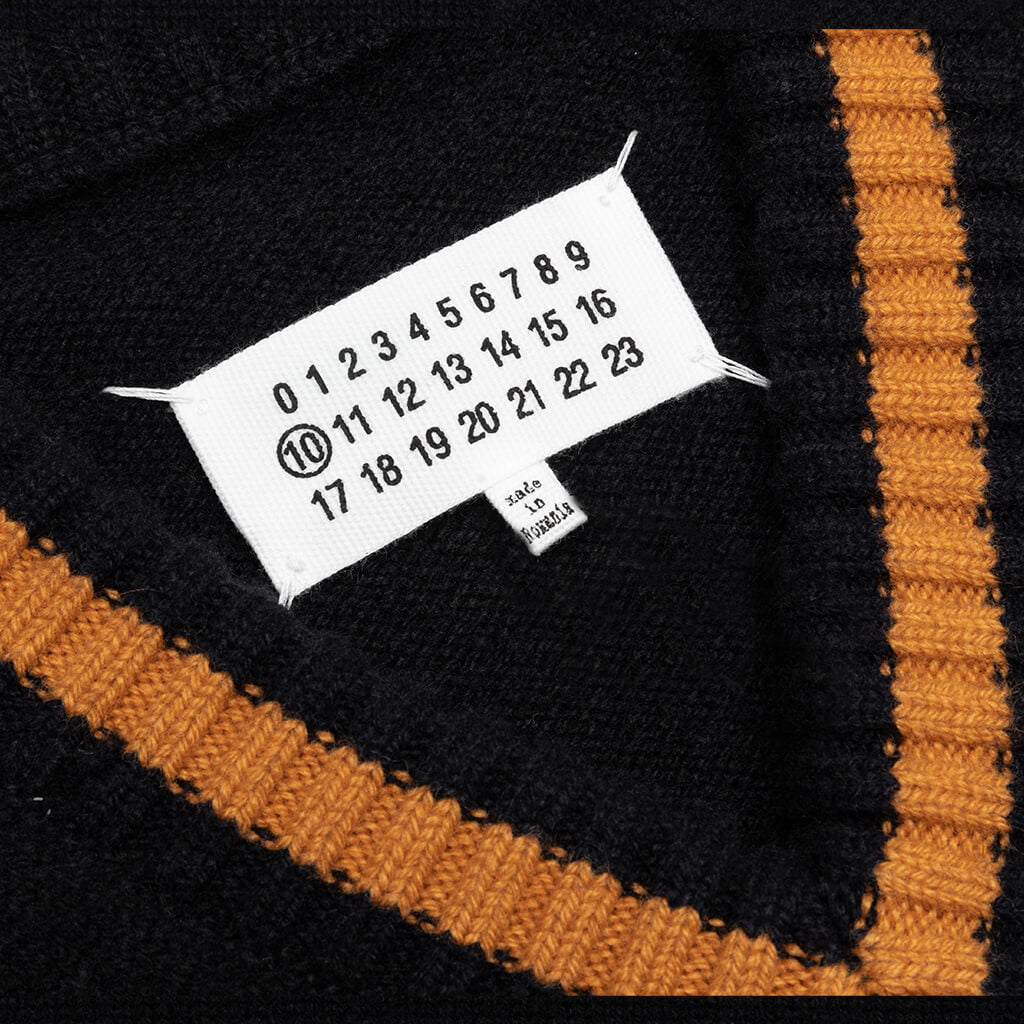Stripped Pullover - Navy/Orange Stripes