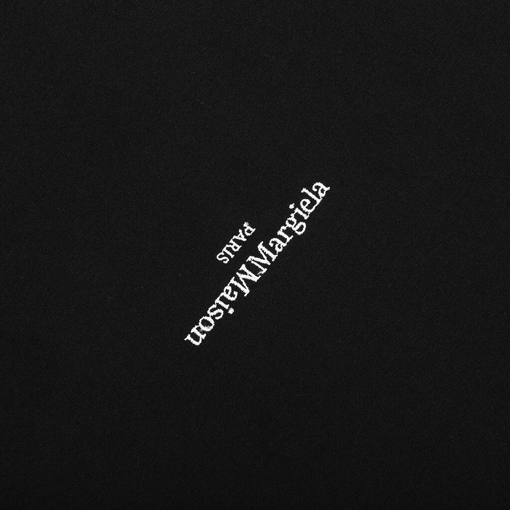 T-Shirt - Black/White Embroidery