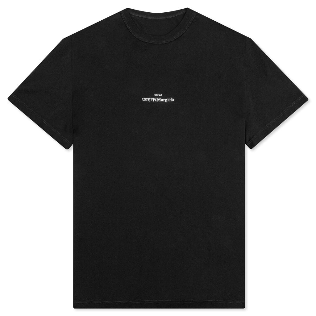 T-Shirt - Black/White Embroidery