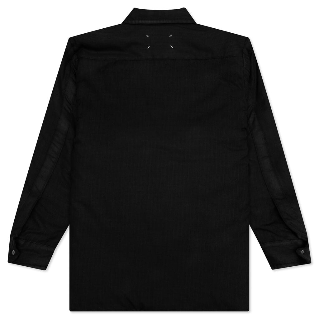Pocket Button Down Shirt - Black