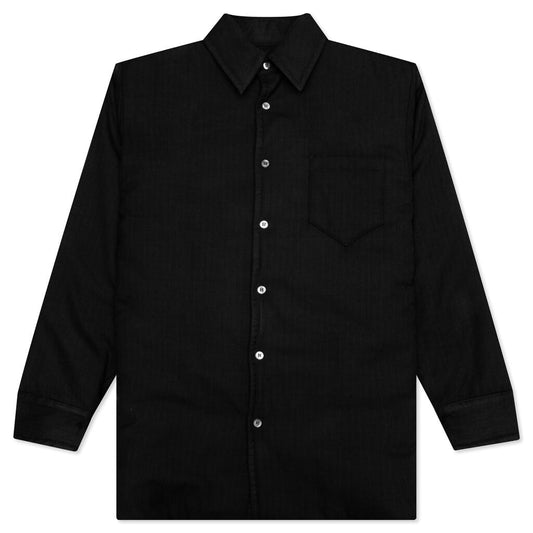 Pocket Button Down Shirt - Black