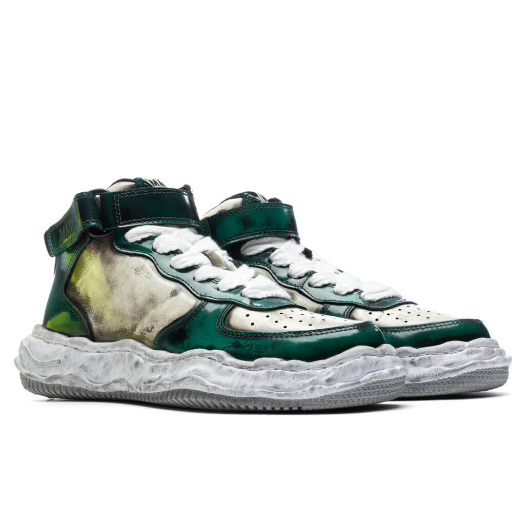 Wayne Brushed Patent Leather High - Green