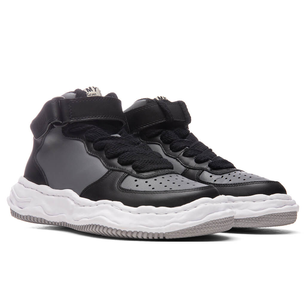 Wayne High OG Sole Leather Sneaker - Black/Grey