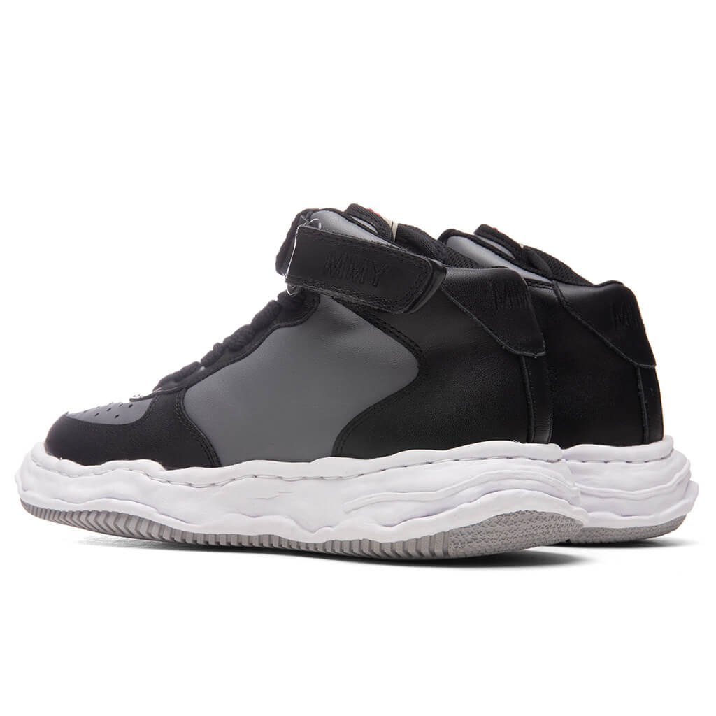 Wayne High OG Sole Leather Sneaker - Black/Grey