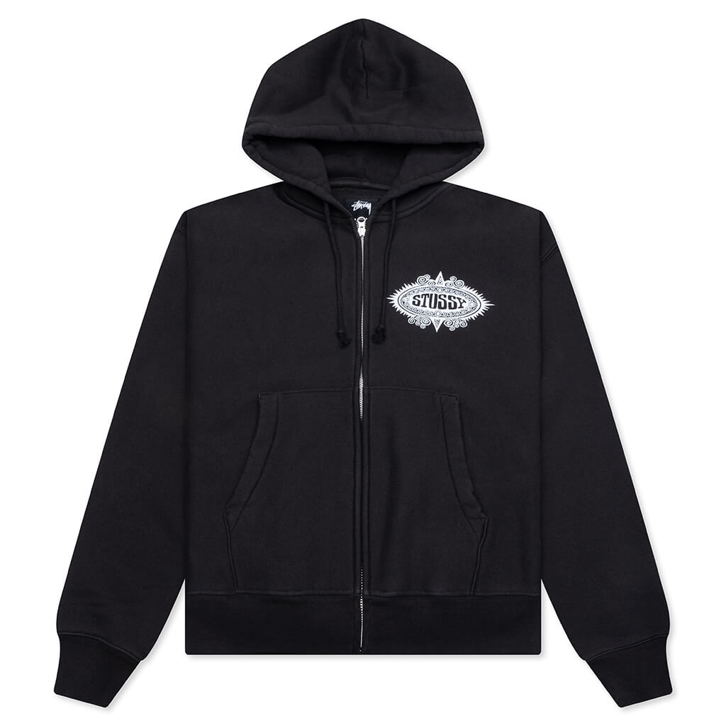 Mantra Zip Hoodie - Black