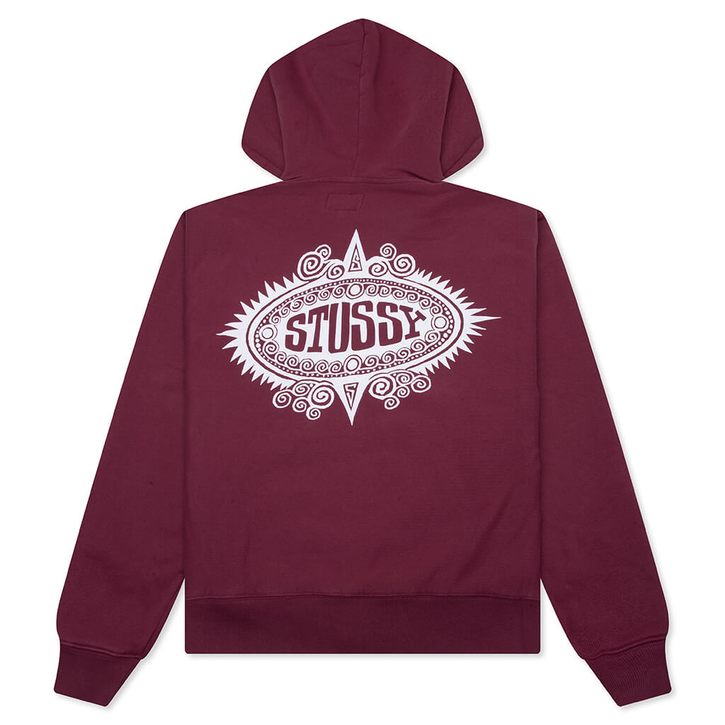 Mantra Zip Hoodie - Burgundy