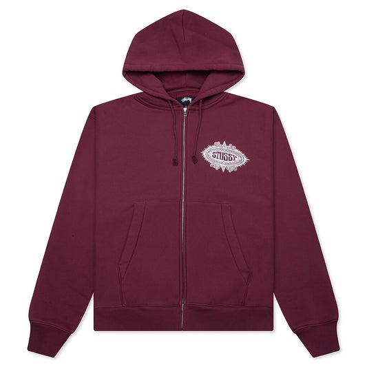 Mantra Zip Hoodie - Burgundy