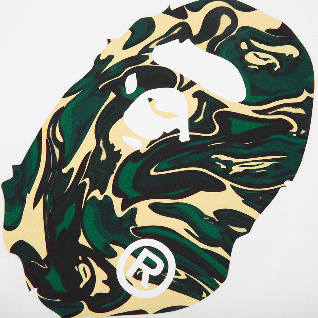 Marbling Camo Ape Head Relaxed Fit L/S Tee - White