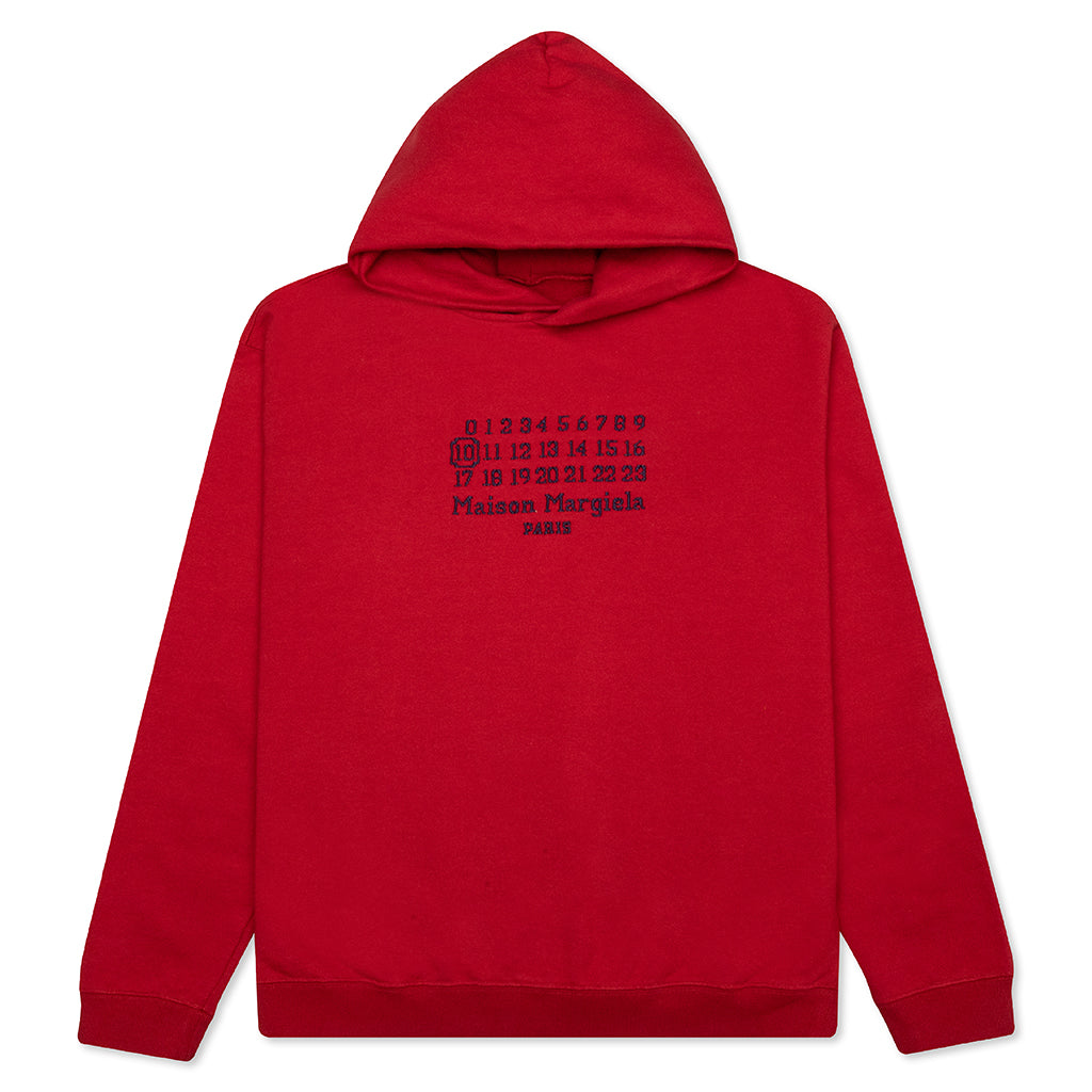 Number Sweater - Military Red