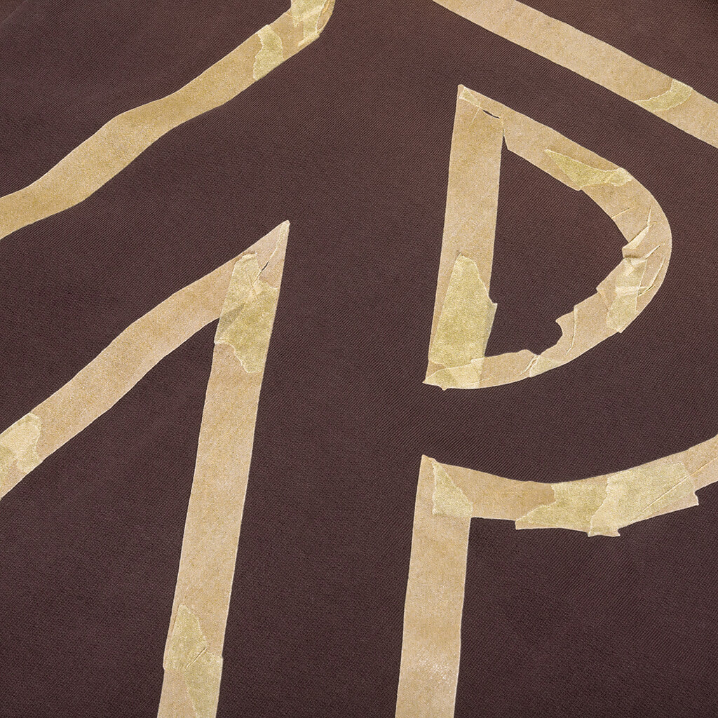 Masking Tape Initial Zip Hoodie - Cedar
