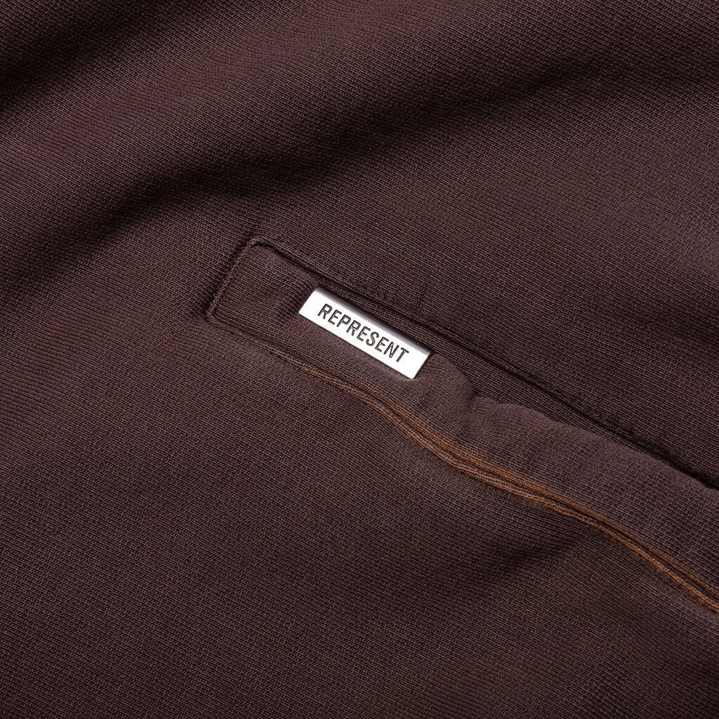 Masking Tape Initial Zip Hoodie - Cedar