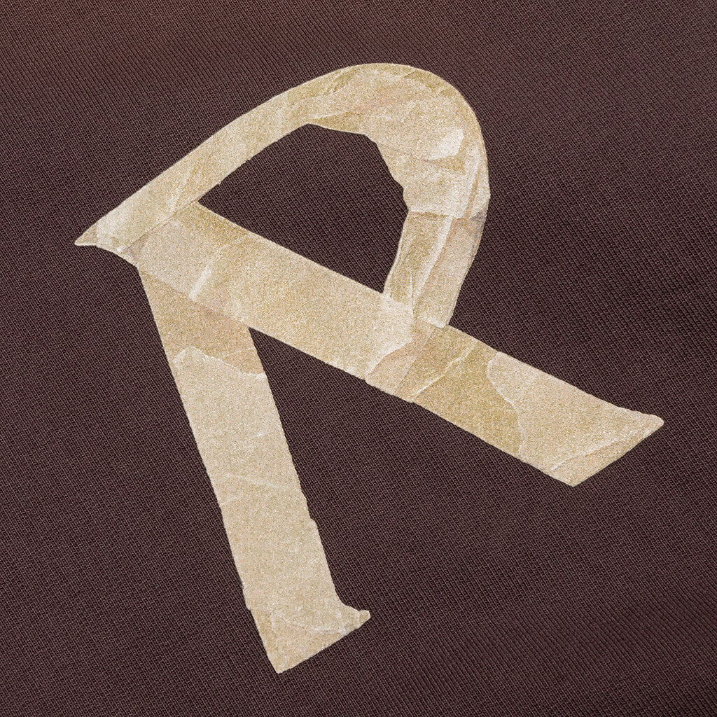Masking Tape Initial Zip Hoodie - Cedar