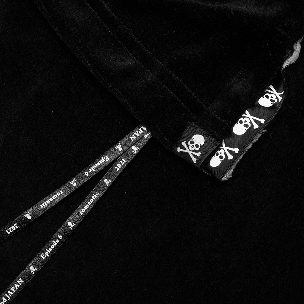 2 Color Velour T-Shirt - Black x White