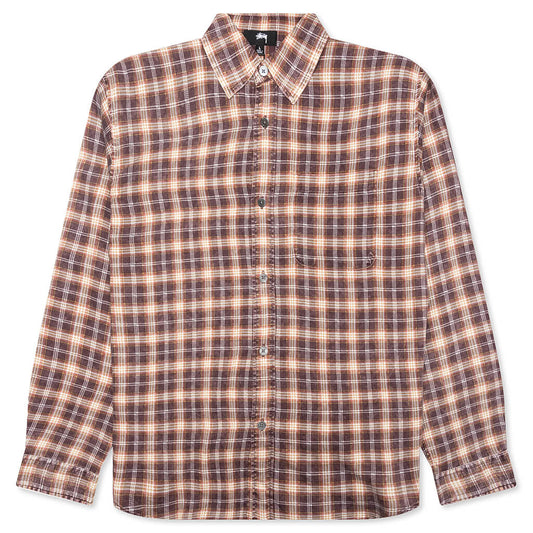 Matthew Plaid Shirt - Brick