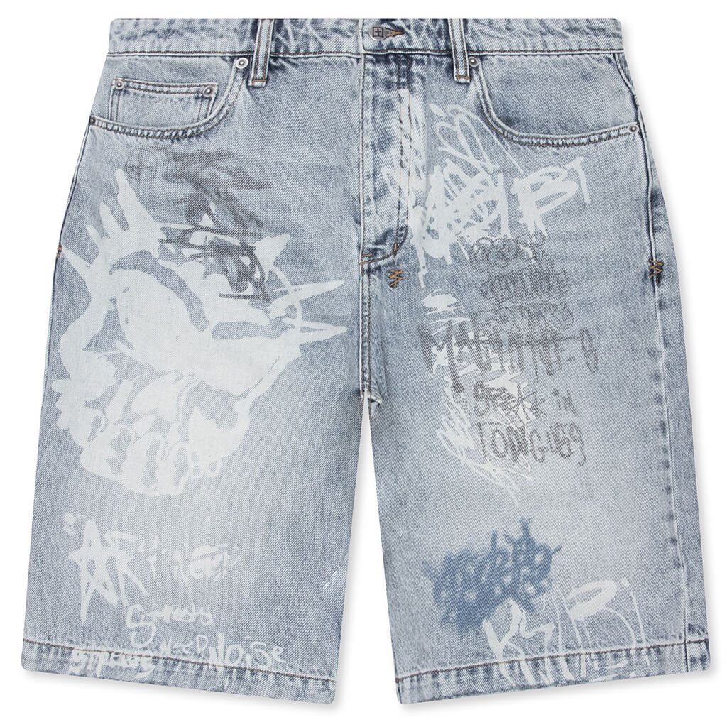 Maxx Short - Rogue Blue Graffiti