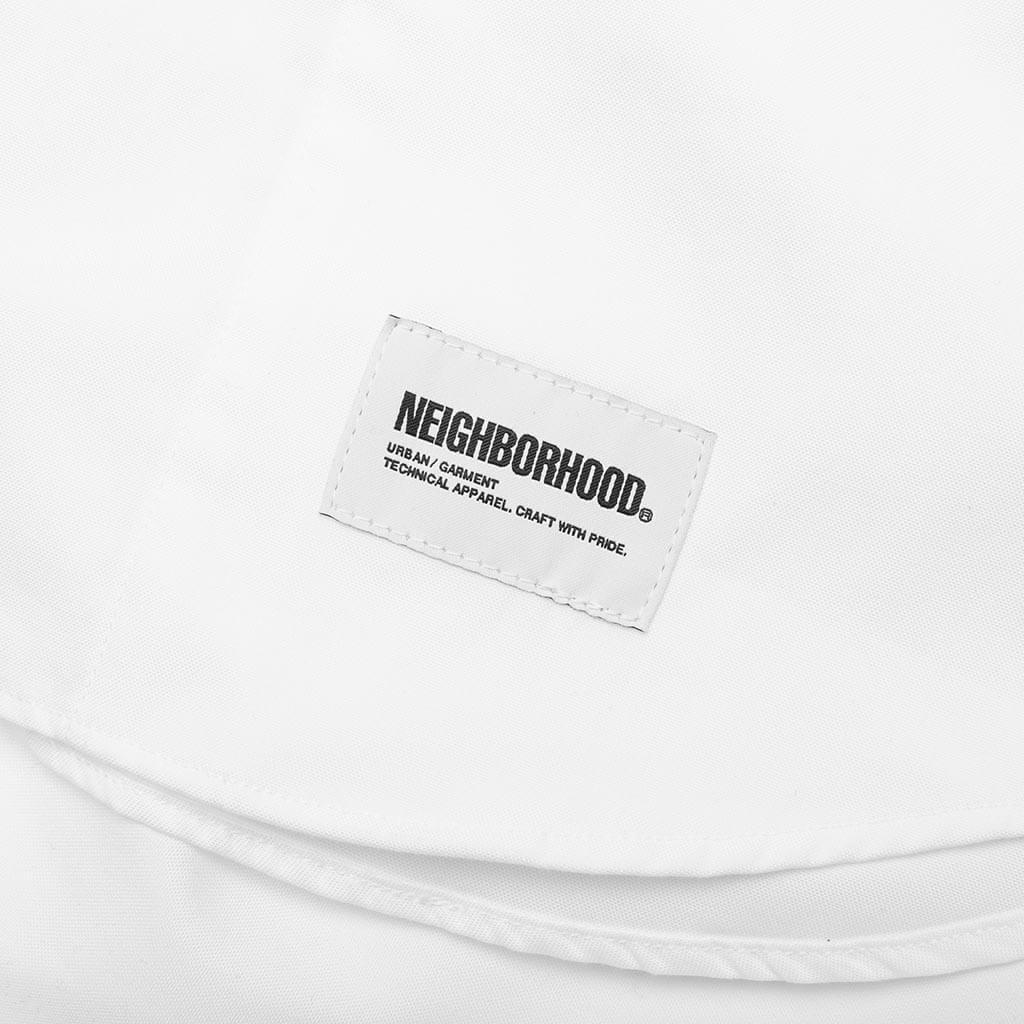 Medal & Cross Embroidery L/S Shirt - White