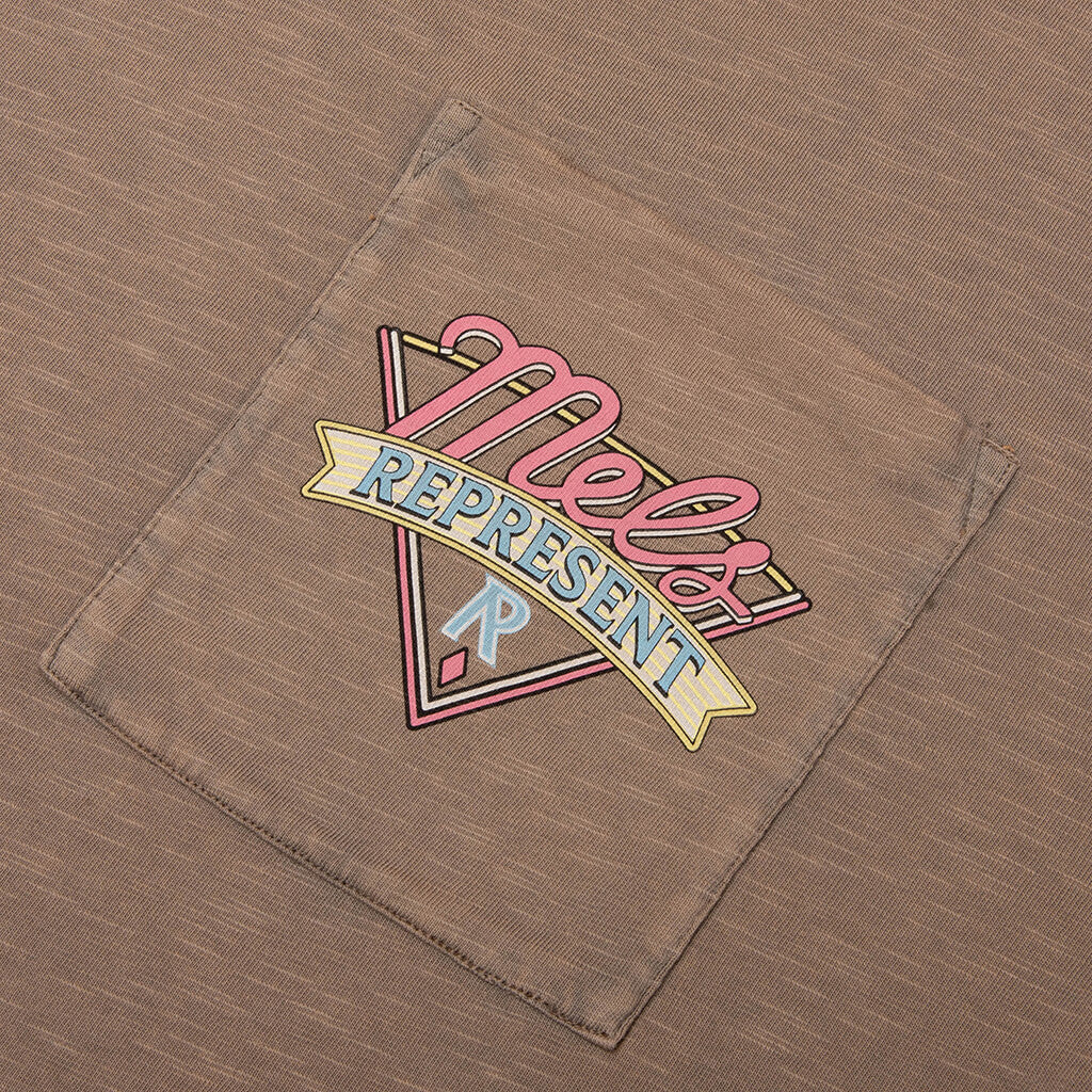 Represent x Mel's Diner T-Shirt - Dusty Brown